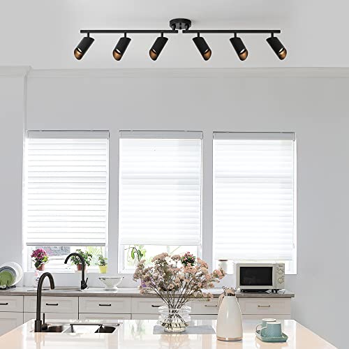 Foldable 6 Light Track Ceiling Light (Black, Christina 6-Light)