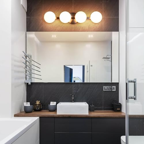 Bathroom Vanity Light Fixtures (Brushed Nickel / 4-Light)