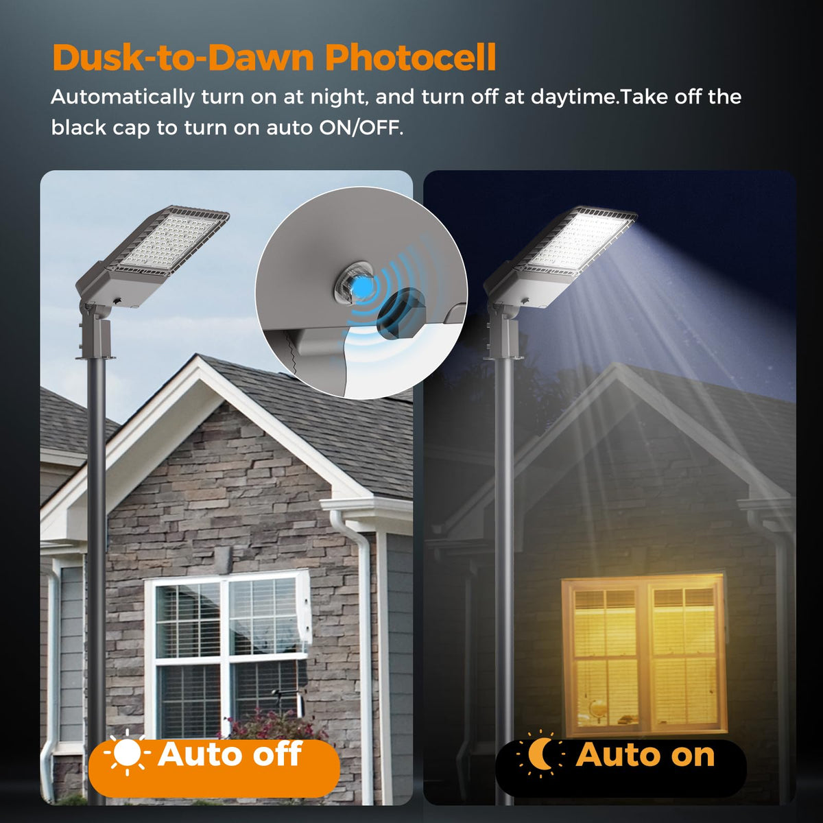 180W LED Parking Lot Light 45000LM Outdoor Street Lights 1 Pack