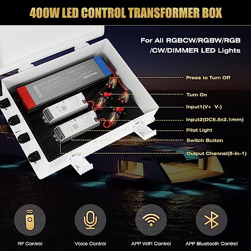 C1 400W LED Control Transformer Box for RGBW RGBCCT 5in1 Pool Ligh