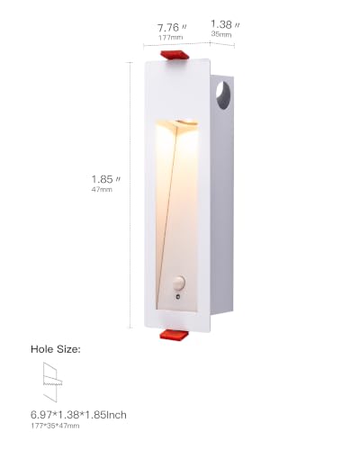 3W 3000K Recessed Motion Sensor Step Light (3000K(Trim) / Motion Sensor)