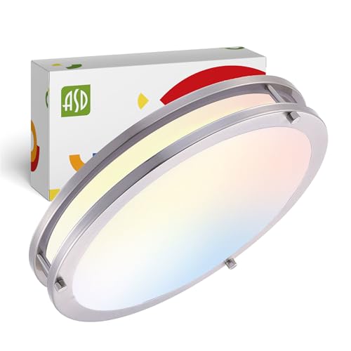 LED 16" Round Flush Mount Lighting (Brushed Nickel)
