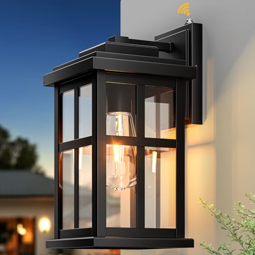 Large Outdoor Wall Lights Dusk to Dawn (Large Dusk to Dawn 1 Pack / Black)