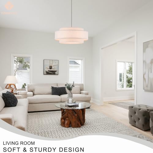 23.6" Modern Drum Chandelier (Chrome-G)