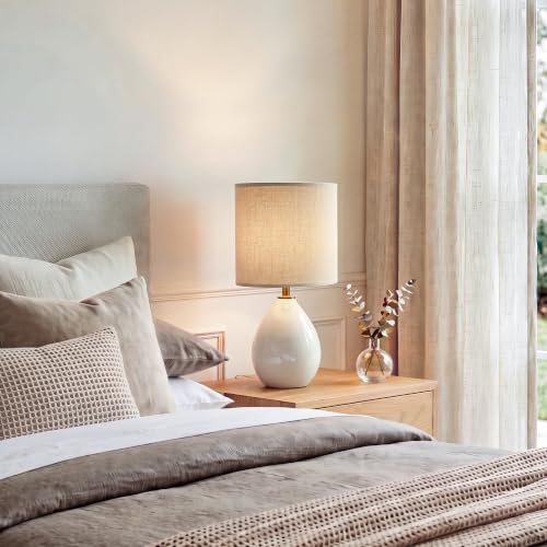 17.7" Ceramic Table Lamps Set of 2 for Living Room Bedroom