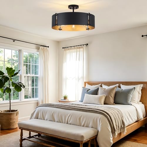 19.68'' Farmhouse Semi Flush Mount Ceiling Light Fixture 5 (Ceiling Light-5-Light-19.68'')