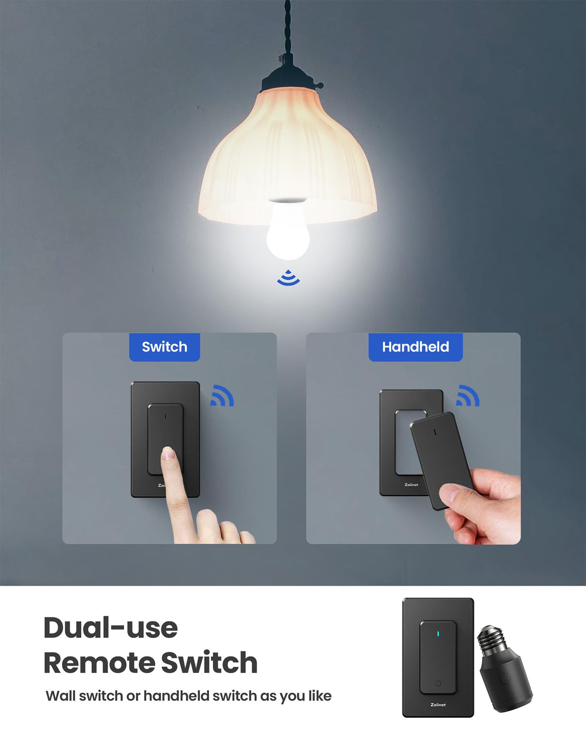 500W Remote Control Light Socket (Black)