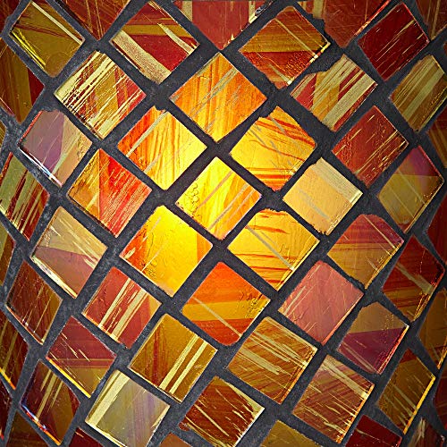 Mosaic Brown Glass 12" High Uplight Accent Lamp