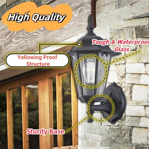 Outdoor Wall Lantern (1 Pack / Black)