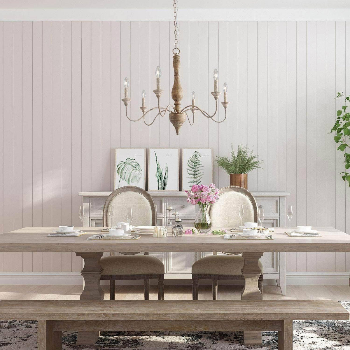 Farmhouse Chandelier (Brown)