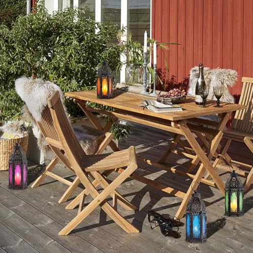 Ramadan Lanterns Decorative Indoor & Outdoor (Medium / Amber - 11''h)