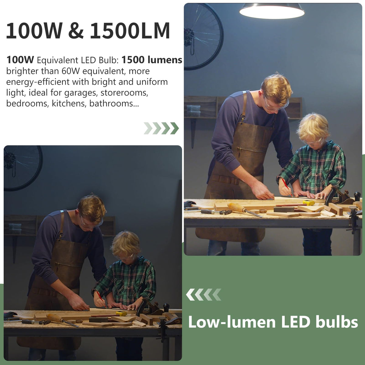 A19 LED Light Bulbs (Daylight 5000k / 4 Pcs)