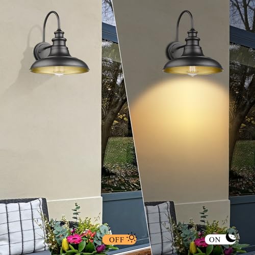 Outdoor Barn Light Fixtures (Black / 13-RZ004-4PACK(Not Dusk to Dawn))