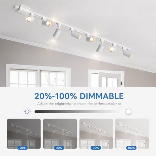 12FT LED Track Lighting Kit with 3 (White)