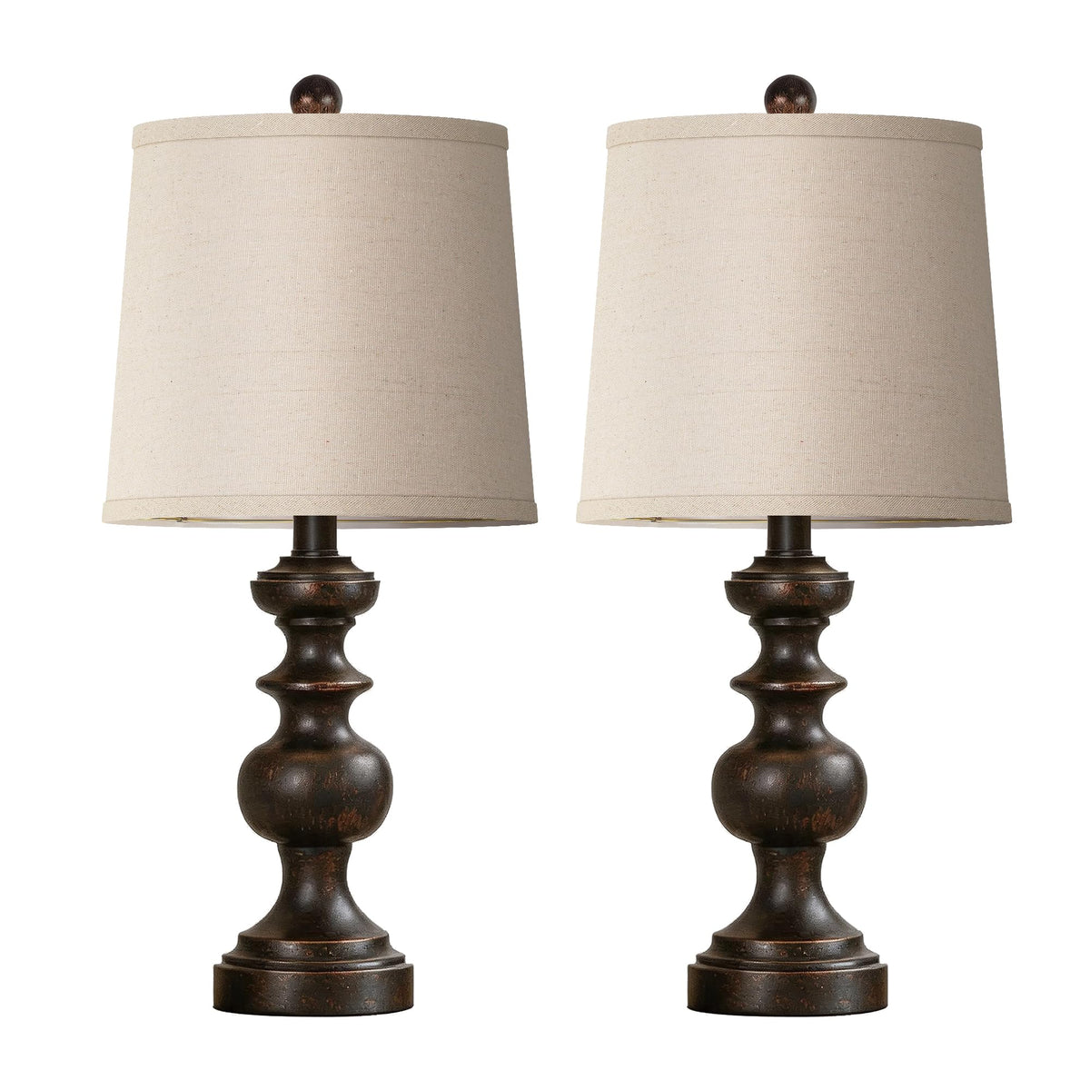 Farmhouse Table Lamp Set of 2 (Oil-Rubbed Bronze / 22 Inch)