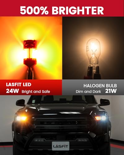 7440 7443 LED Bulb Amber Error Free Front Rear Turn Signal Lights (Amber / 7443/7440)