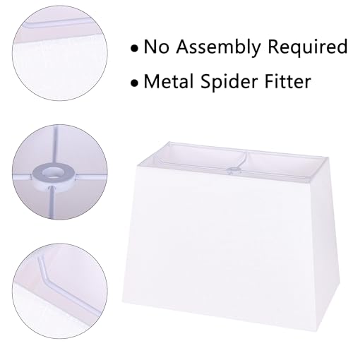 Set of 2 Rectangle Lampshade (White / 12X14X10")