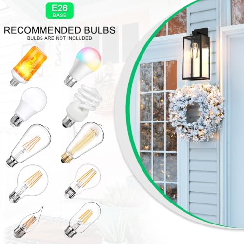 Outdoor Wall Light Fixture (Black / XX-Large)