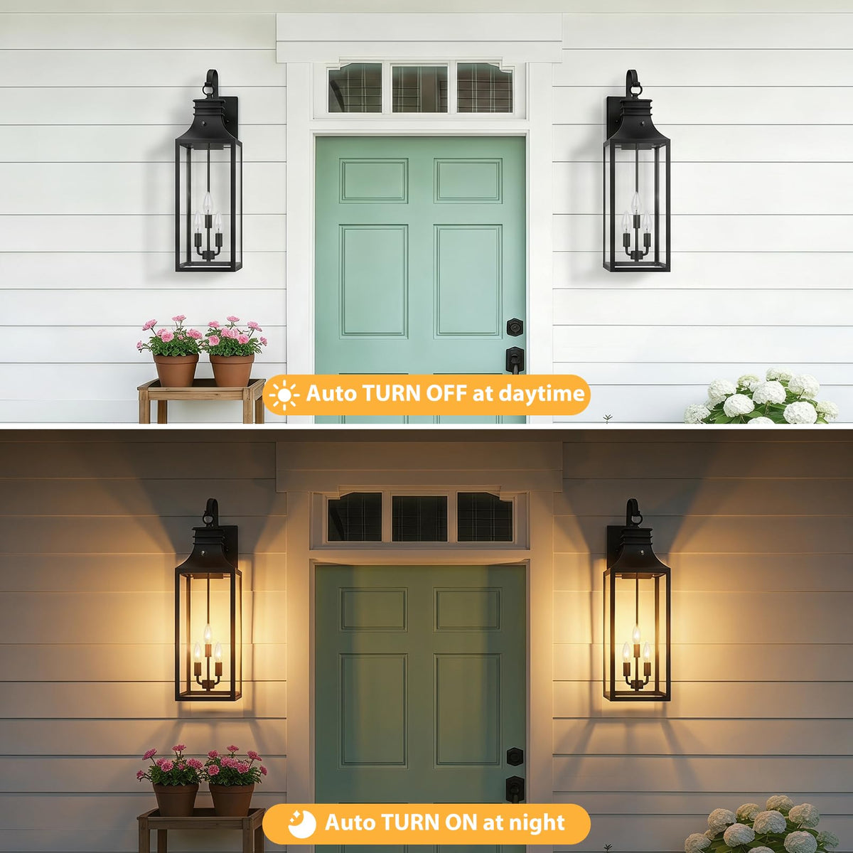 2 Pack Exterior Lighting Fixtures (28" Dusk to Dawn (2 Packs))