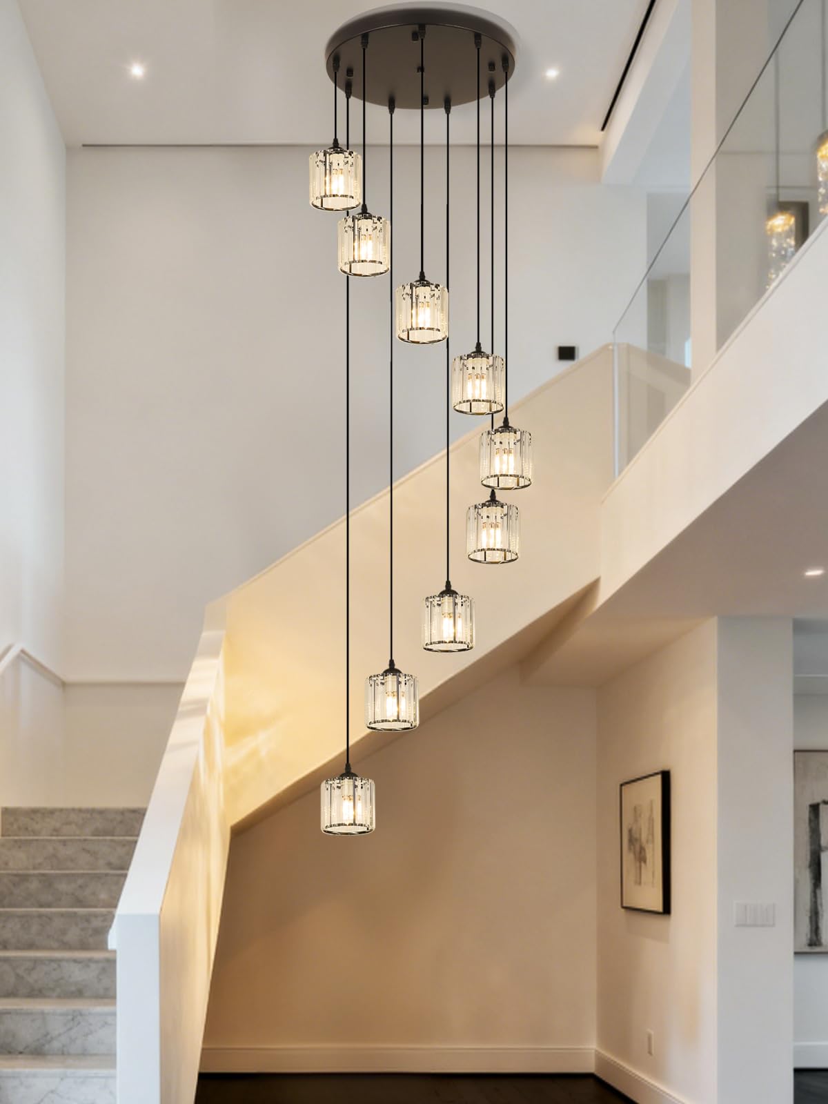 Foyer Chandeliers for High Ceilings 8 (8 lights)