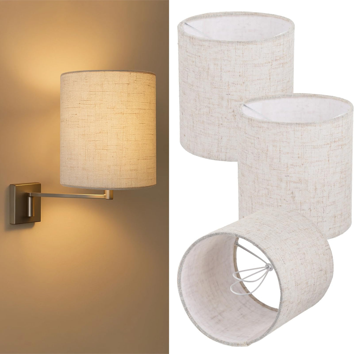 Chandelier Lamp Shades (Linen-3PCS)