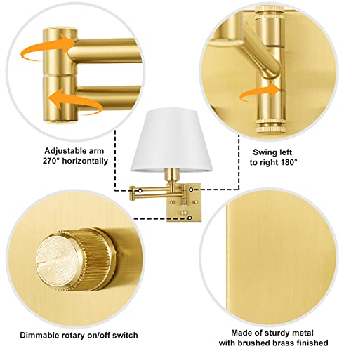 Dimmable Wall Sconce (Gold-Remote / Medium)