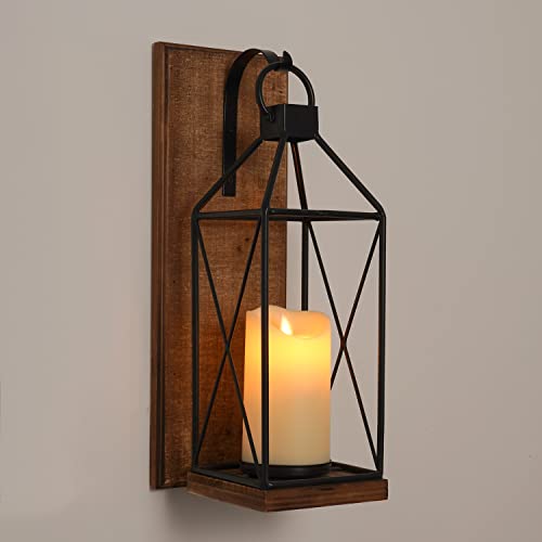 Wall Candle Sconces Set of 1 (Dark Brown)