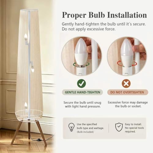 61'' Modern Floor Lamp for Living Room