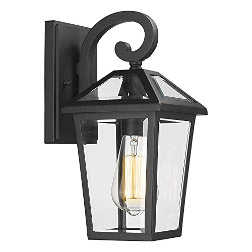 Outdoor Light Fixtures Wall Mount (Black - 1 PACK / Small)