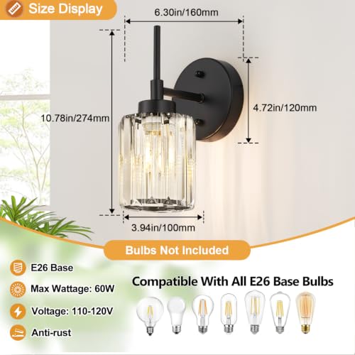 Modern Crystal Bathroom Vanity Light