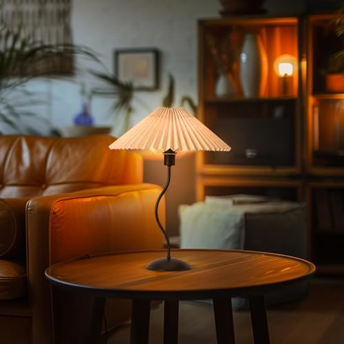 Small Pleated Table Lamp (Black)