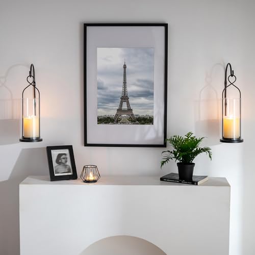 Black Candle Sconces Set of 2 (Black)