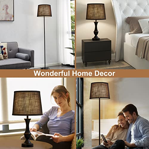 Black Bedside Lamp Shades Set of 2 Replacement (Black04)