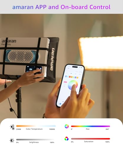 Pano 120c Kit RGB LED Video Light (Pano 120c - Charcoal)