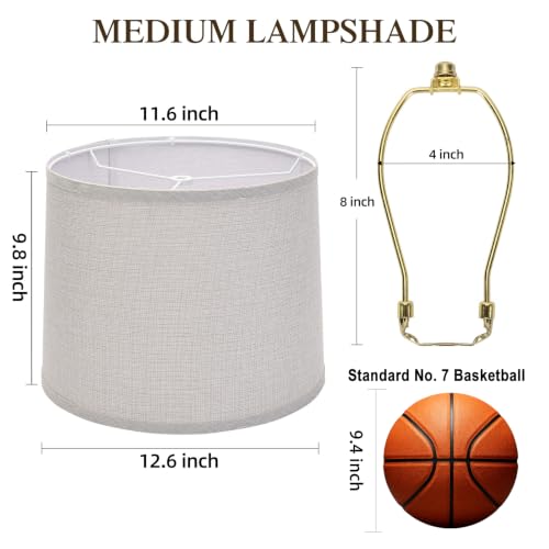 Drum Lamp Shades Set of 2 (Grey)