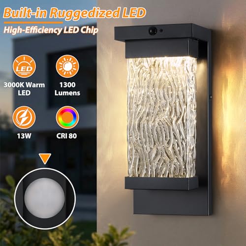 2 Pack Motion Sensor LED Outdoor Lights (Motion Sensor- 2 PACK / Black)
