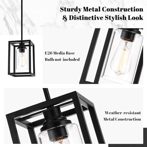 Farmhouse Pendant Light Fixtures (3 Pack)