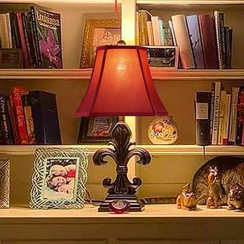 Burgundy Lamp Shade for Table Lamps (8 x 14 x 11 inches - 1 Pack / Burgundy)