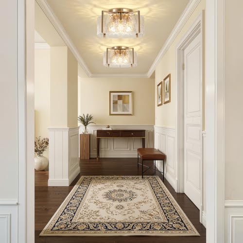 16'' Gold Semi Flush Mount Ceiling Light (Bronze Gold / 16")