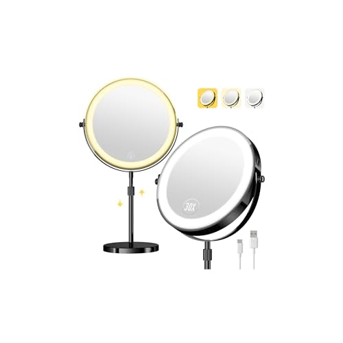 30X Makeup Mirror with Lights