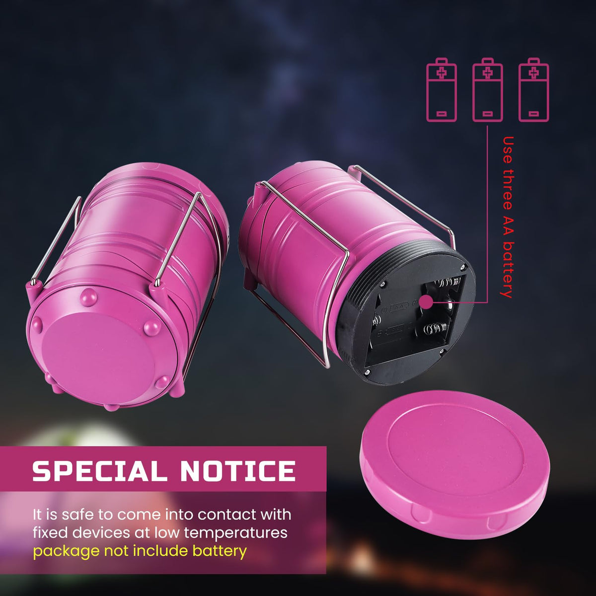 LED Camping Lantern (Pink)