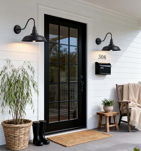 14" Outdoor Barn Gooseneck Lights (14 Dome - 2 Pack)
