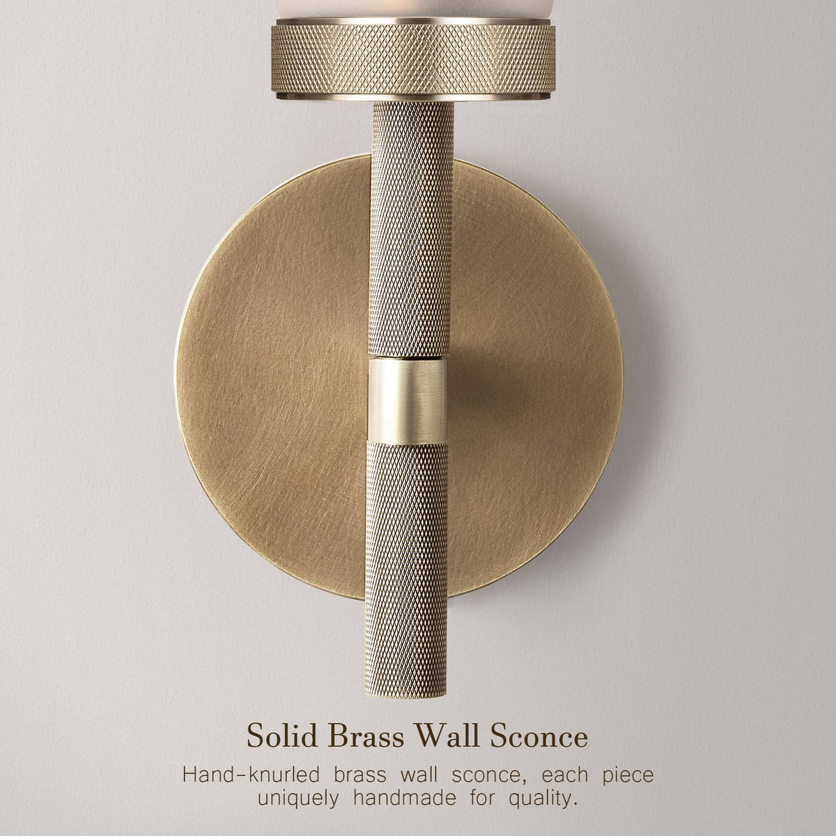 20" Knurled Brass Bathroom Wall Sconces (20-IN-Brass-1PC)