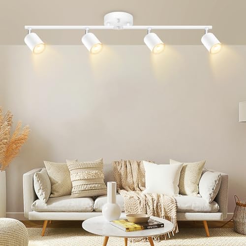 White Track Lighting Ceiling Fixture (White / 29.9" 4 Light Track Light)