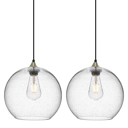 Kitchen Island Lighting Fixture Clear Globe Glass Pendant Lights Modern Pendant Light for Bedroom Dining Room Living Room Pendant Light Fixtures