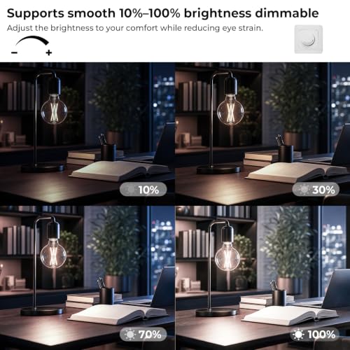 E12 Candelabra G16.5 Globe LED Bulb (12 Pack / 60w Neutral White)