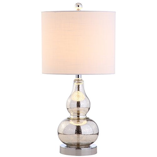 Anya Gourd Glass Table Lamp 20.5" (Single / Mercury Silver)