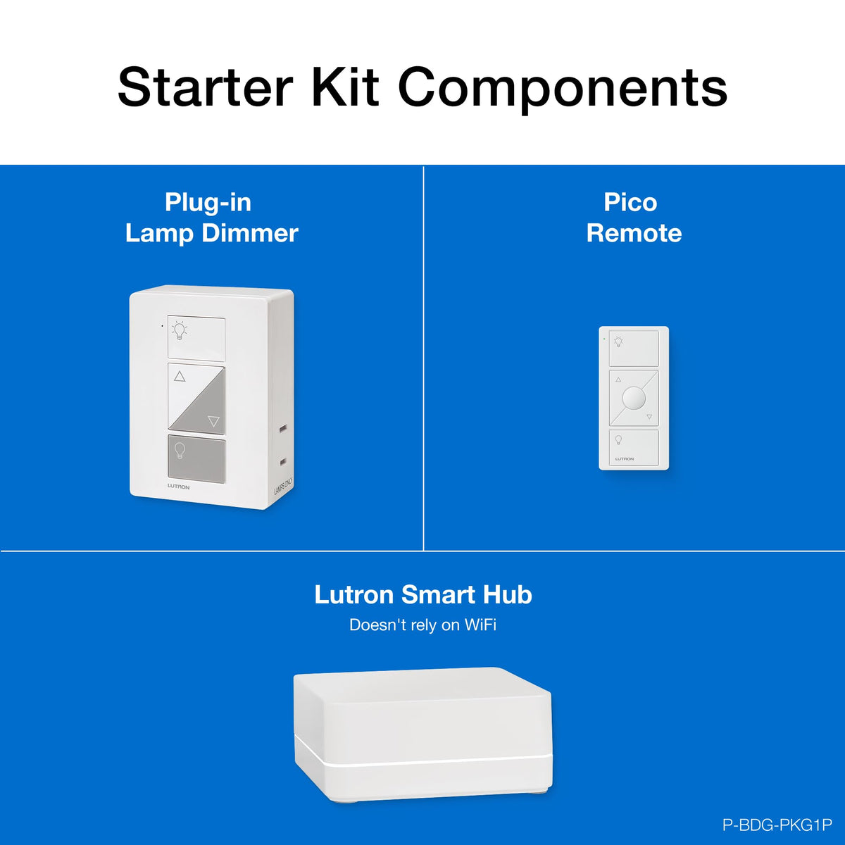 Caseta Smart Lamp Dimmer Starter Kit (Lamp Dimmer Hub Kit)