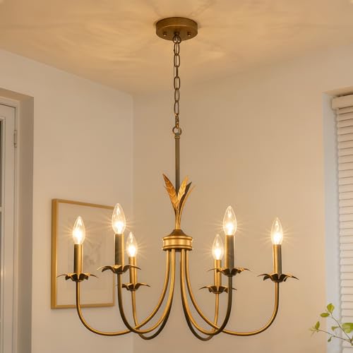 Flower Farmhouse Chandeliers for Dining Room Light Fixture