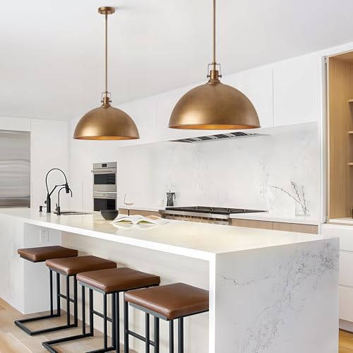 17.7 Inch Large Dome Pendant Light (Antique Brown / 17.7 Inch)